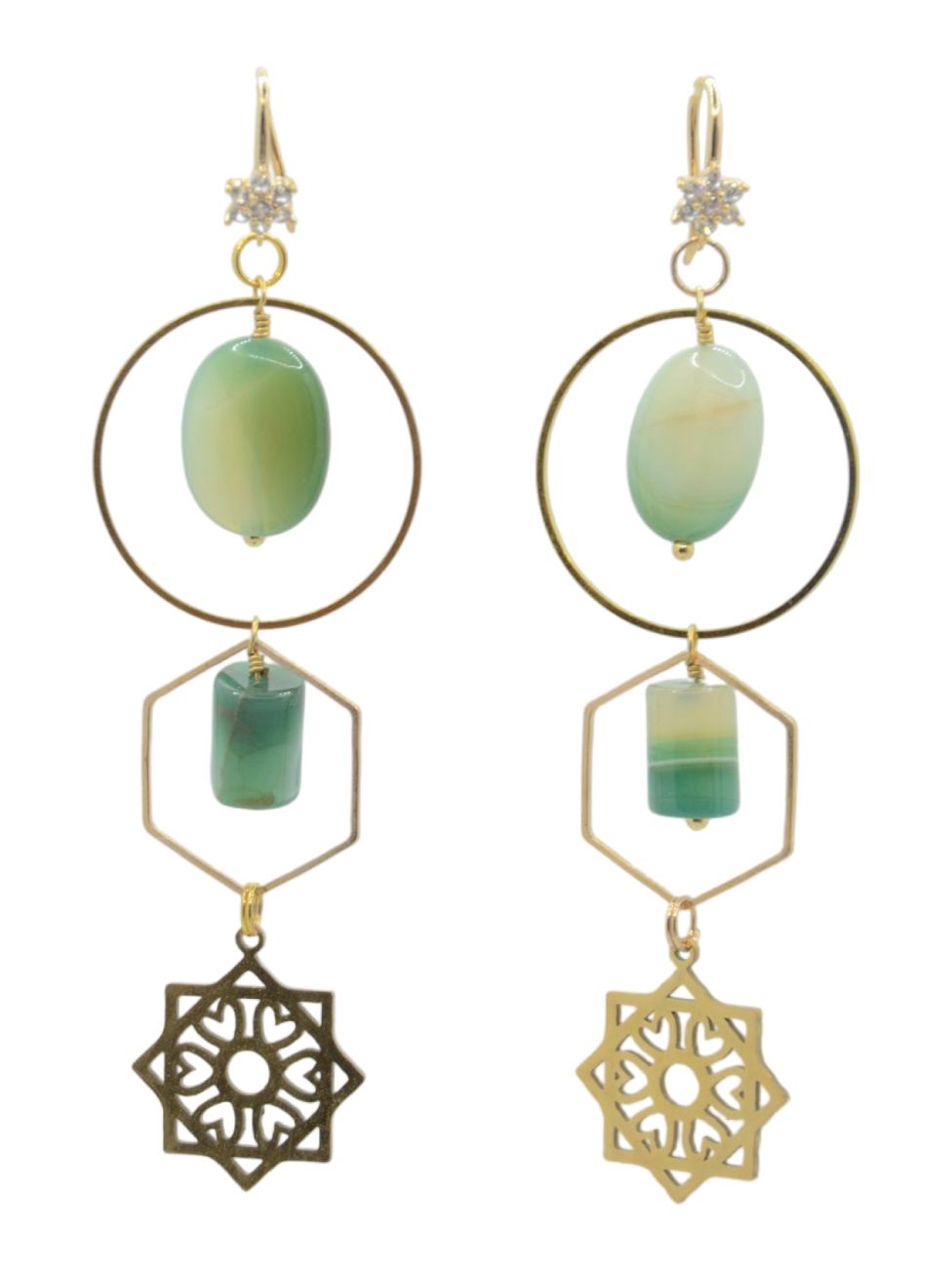 Boucles d'oreilles aventurine