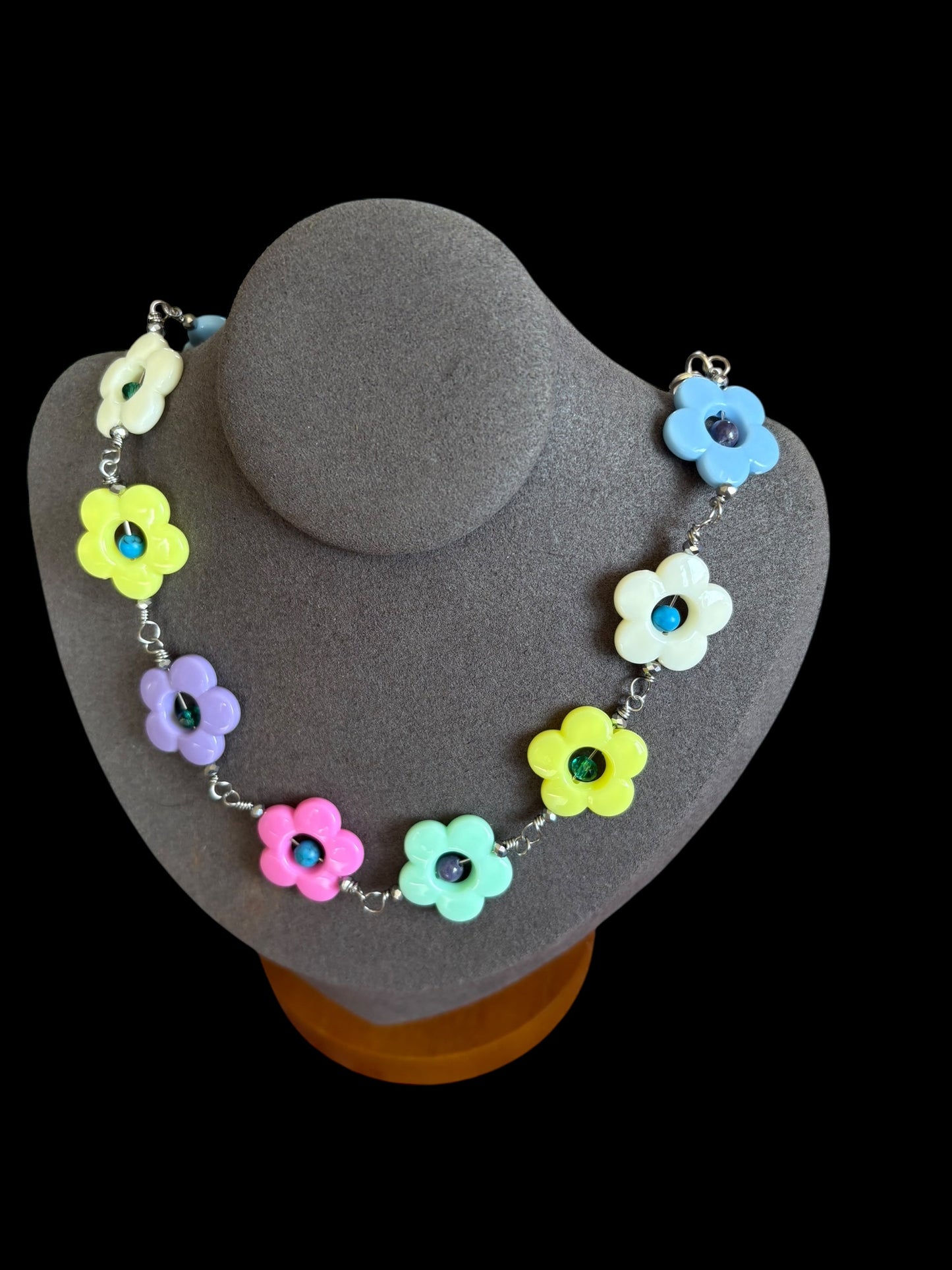 Collier Fleurs Bohème Cristal