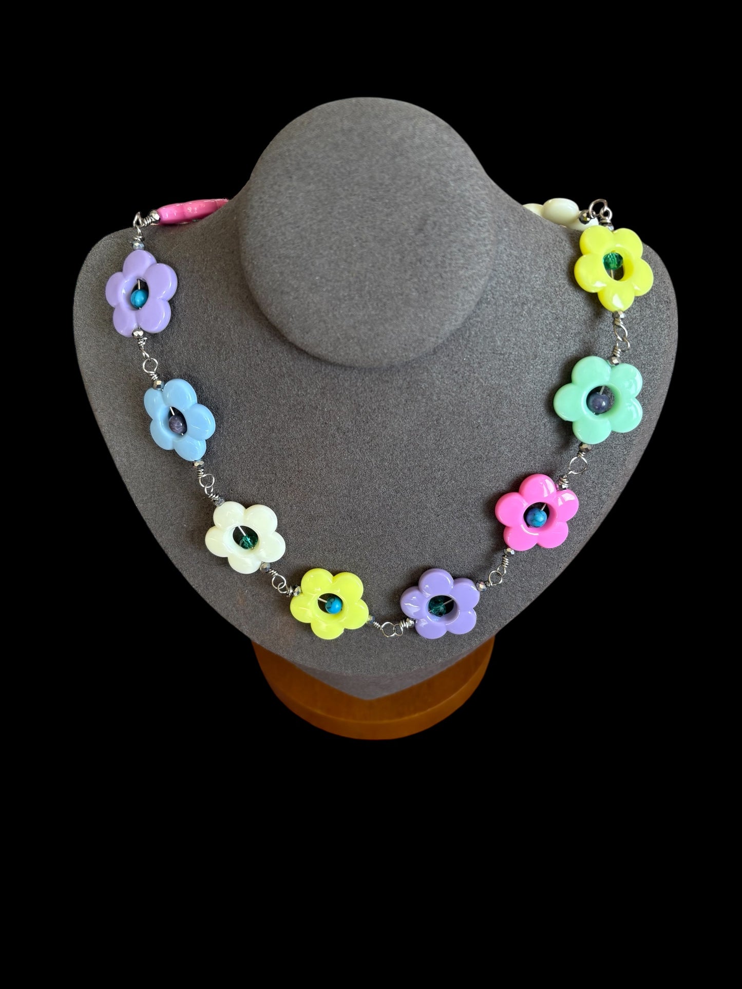 Collier Fleurs Bohème Cristal