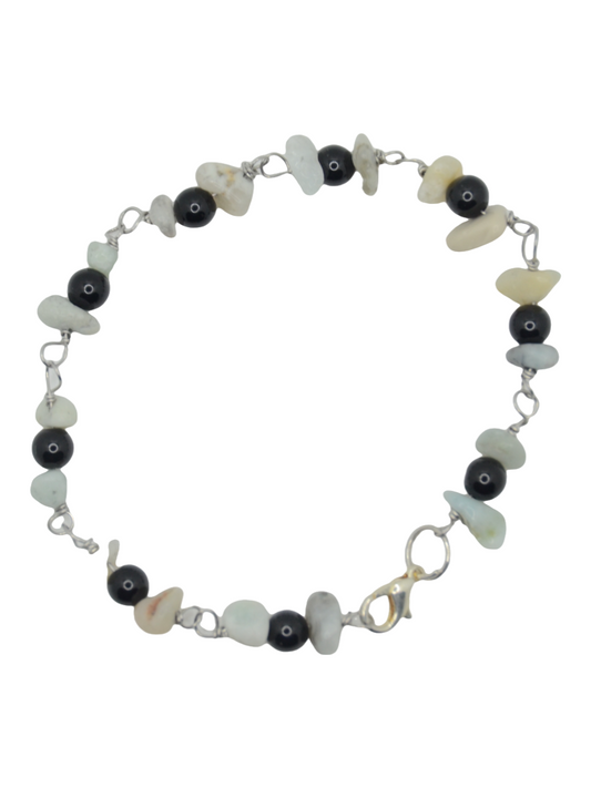 Bracelet obsidienne, Quartz