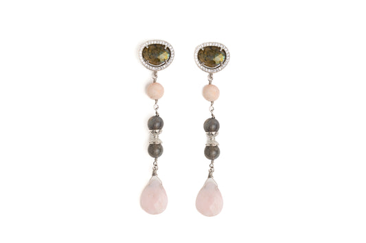 boucles d'oreilles Rose